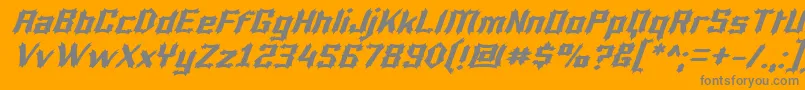 Luciferi Font – Gray Fonts on Orange Background