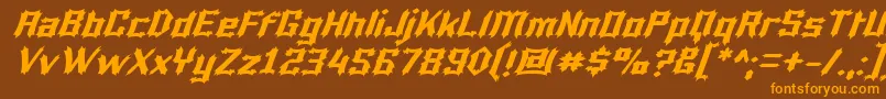Luciferi Font – Orange Fonts on Brown Background
