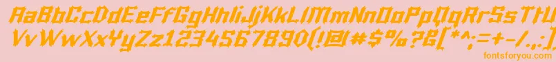 Luciferi Font – Orange Fonts on Pink Background