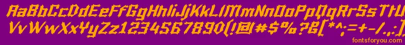 Luciferi Font – Orange Fonts on Purple Background