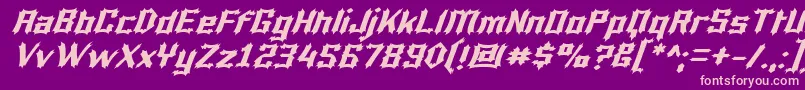 Luciferi Font – Pink Fonts on Purple Background