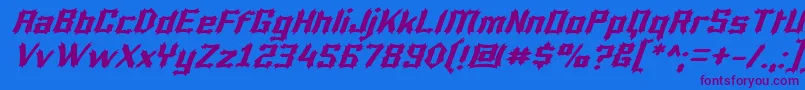 Luciferi Font – Purple Fonts on Blue Background