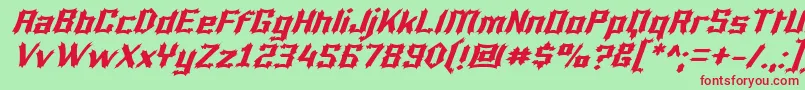 Шрифт Luciferi – красные шрифты на зелёном фоне