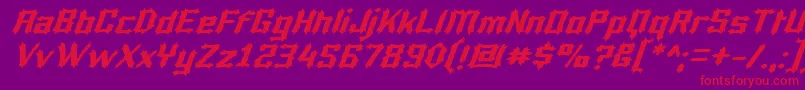 Luciferi Font – Red Fonts on Purple Background