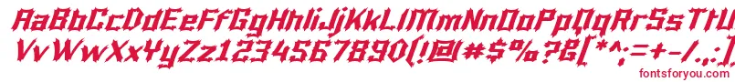 Luciferi Font – Red Fonts on White Background