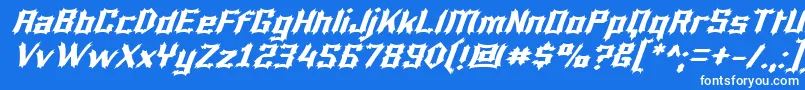 Luciferi Font – White Fonts on Blue Background