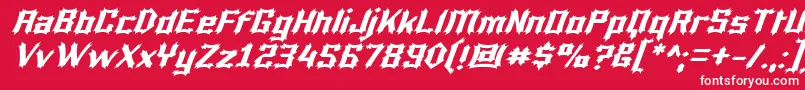 Luciferi Font – White Fonts on Red Background