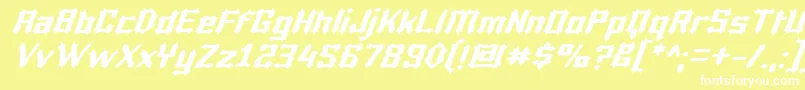 Luciferi Font – White Fonts on Yellow Background