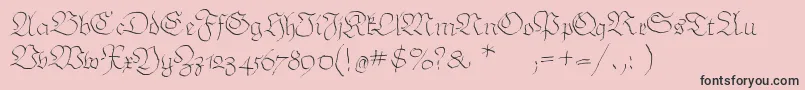 フォントArthritishspringtime – ピンクの背景に黒い文字