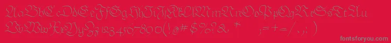 Fonte Arthritishspringtime – fontes cinzas em um fundo vermelho
