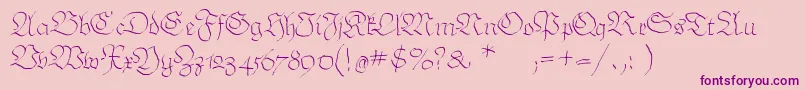 Weitere Informationen zur Arthritishspringtime-Schriftart Arthritishspringtime-Schriftart – Violette Schriften auf rosa Hintergrund