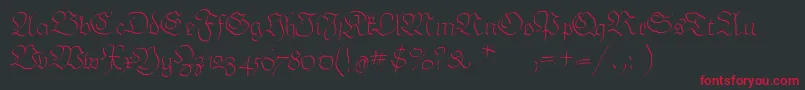 Arthritishspringtime Font – Red Fonts on Black Background