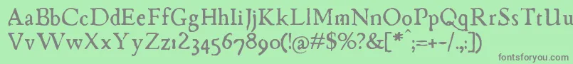 ChapbookRegular Font – Gray Fonts on Green Background