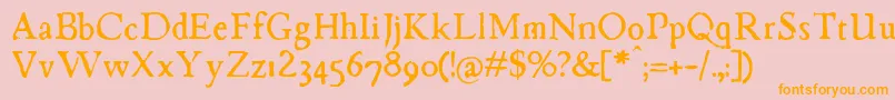 ChapbookRegular Font – Orange Fonts on Pink Background