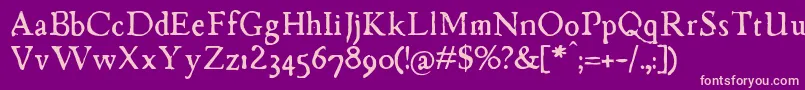 ChapbookRegular Font – Pink Fonts on Purple Background