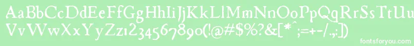 ChapbookRegular Font – White Fonts on Green Background