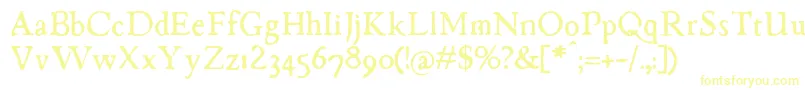 ChapbookRegular Font – Yellow Fonts on White Background