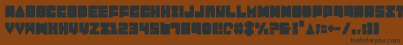 Lobotommyc Font – Black Fonts on Brown Background