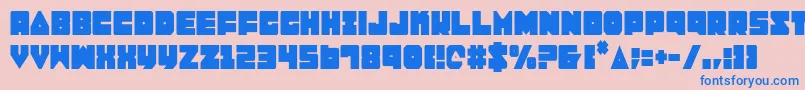 Lobotommyc Font – Blue Fonts on Pink Background