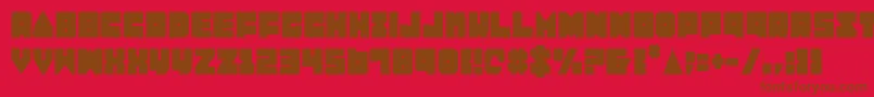 Lobotommyc Font – Brown Fonts on Red Background