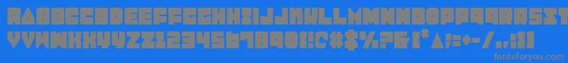 Lobotommyc Font – Gray Fonts on Blue Background