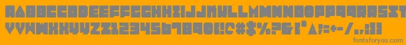 Lobotommyc Font – Gray Fonts on Orange Background