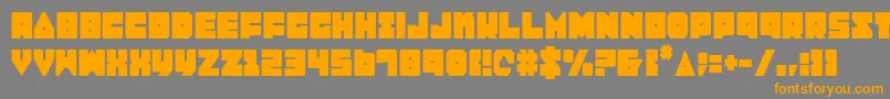 Lobotommyc Font – Orange Fonts on Gray Background