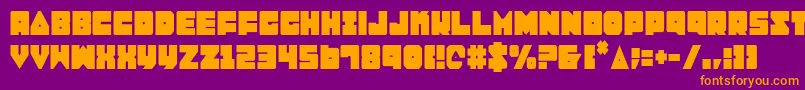 Lobotommyc Font – Orange Fonts on Purple Background