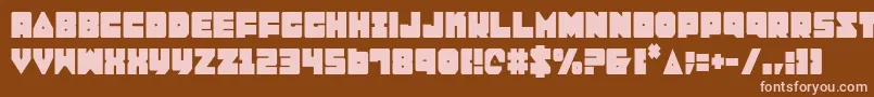 Lobotommyc Font – Pink Fonts on Brown Background