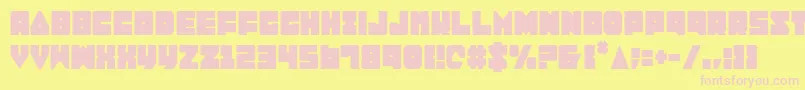 Lobotommyc Font – Pink Fonts on Yellow Background