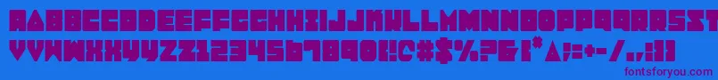 Lobotommyc Font – Purple Fonts on Blue Background