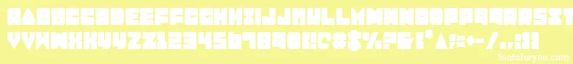 Lobotommyc Font – White Fonts on Yellow Background
