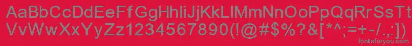 ErUniversKoi8 Font – Gray Fonts on Red Background