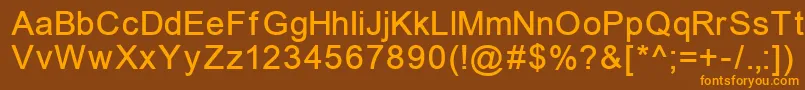 ErUniversKoi8 Font – Orange Fonts on Brown Background