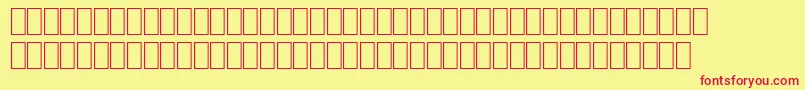 フォントAstglyphs – 赤い文字の黄色い背景