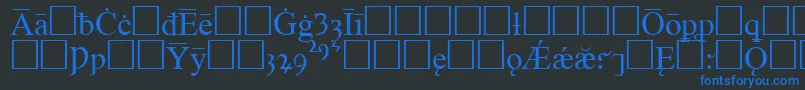 Шрифт TimesOldEnglishRegular – синие шрифты на чёрном фоне