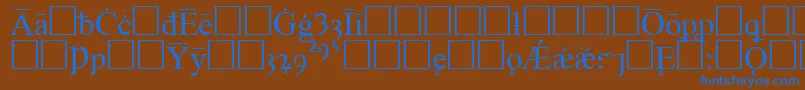 Шрифт TimesOldEnglishRegular – синие шрифты на коричневом фоне