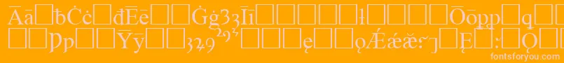 TimesOldEnglishRegular Font – Pink Fonts on Orange Background