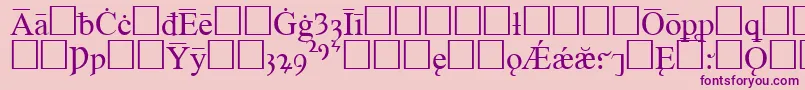 Czcionka TimesOldEnglishRegular – fioletowe czcionki na różowym tle
