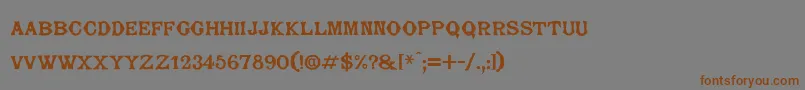 Czcionka Barjorelle – brązowe czcionki na szarym tle