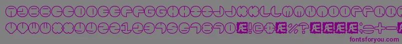 ZurklezOutlineBrk Font – Purple Fonts on Gray Background