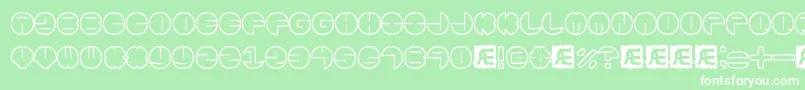 ZurklezOutlineBrk Font – White Fonts on Green Background