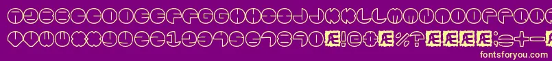 ZurklezOutlineBrk Font – Yellow Fonts on Purple Background