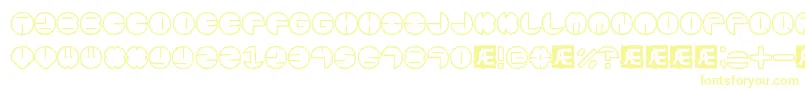 ZurklezOutlineBrk Font – Yellow Fonts on White Background