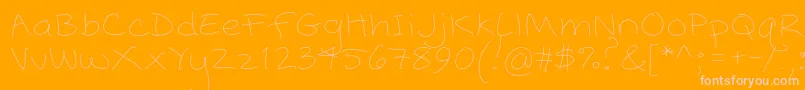 PopcornMountainStandardThin Font – Pink Fonts on Orange Background