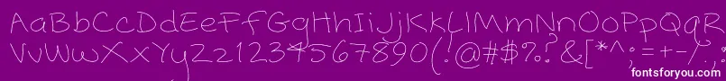 PopcornMountainStandardThin Font – White Fonts on Purple Background