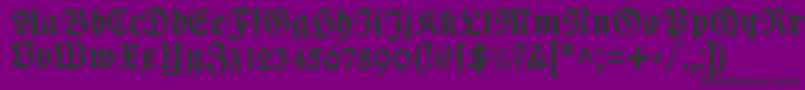 フォントPlakatFraktur – 紫の背景に黒い文字