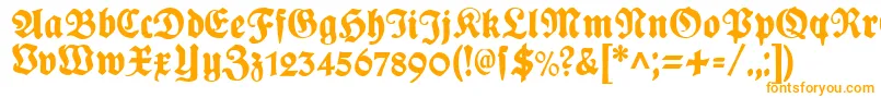 PlakatFraktur Font – Orange Fonts on White Background