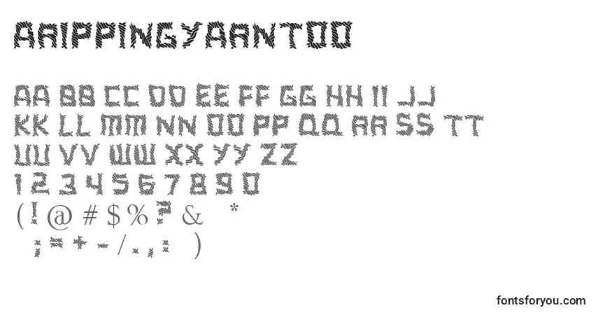 A fonte ARippingYarnToo – alfabeto, números, caracteres especiais