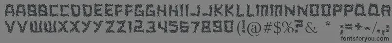 ARippingYarnToo-fontti – mustat fontit harmaalla taustalla